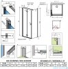 Radaway Fuenta Kdj B kabina 90x70cm lewa chrom połysk szkło przejrzyste 1384082-01-01L/1384048-01-01